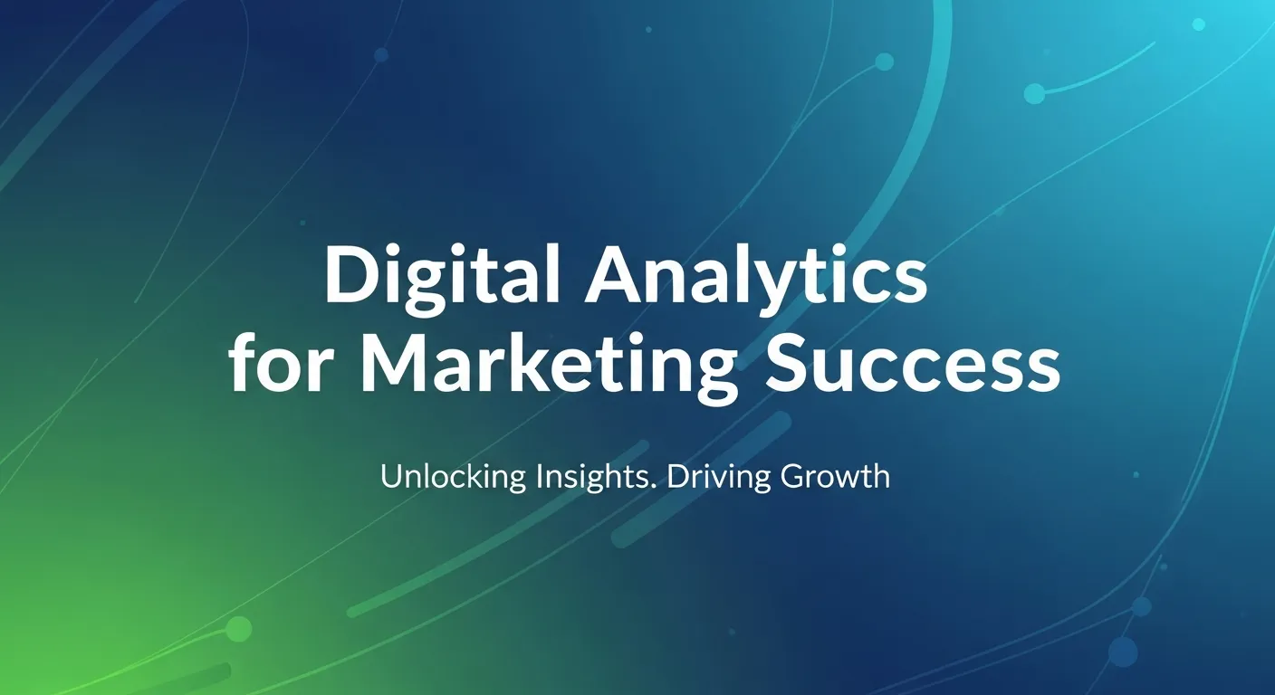 Digital analytics dashboard showing marketing performance metrics